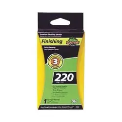 Gator 7302 Sanding Sponge, 5 in L, 3 in W, 220 Grit, Aluminum Oxide Abrasive