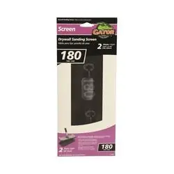 Gator 4019 Sanding Screen, 11-1/4 in L, 4-1/4 in W, 180 Grit, Extra Fine, Silicone Carbide Abrasive