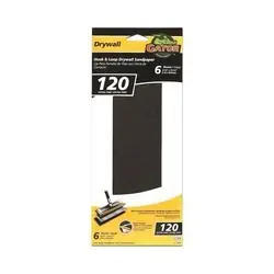 Gator 7158 Sandpaper, 10-1/2 in L, 4-1/2 in W, 120 Grit, Fine, Silicone Carbide Abrasive