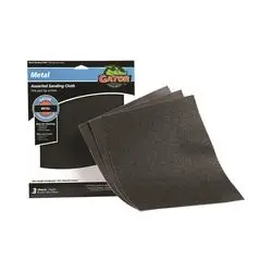 Gator 4447 Sanding Sheet, 11 in L, 9 in W, Emery Cloth Abrasive, Cloth Backing