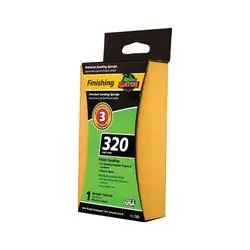 Gator 7303 Sanding Sponge, 5 in L, 3 in W, 320 Grit, Aluminum Oxide Abrasive