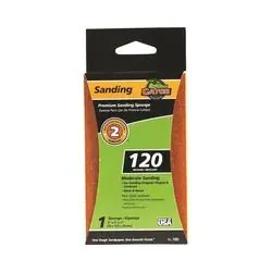 Gator 7301 Sanding Sponge, 5 in L, 3 in W, 120 Grit, Aluminum Oxide Abrasive