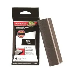 Gator 4638 Sanding Sponge, 5 in L, 2-1/2 in W, Fine, Aluminum Oxide Abrasive