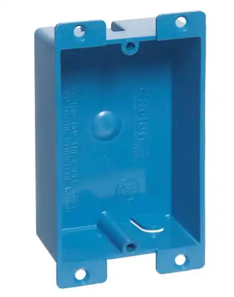 Carlon 1-Gang 8 cu. in. Electrical PVC Shallow Flanged Old Work Electrical Switch and Oulet Box (B108R-UPC)