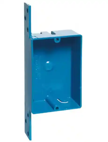 Carlon 1-Gang 8 cu. in. Electrical PVC Shallow New Work Electrical Switch and Outlet Box (B108B-UPC)