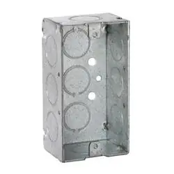 RACO 8650 Handy Box, 1-Gang, 11-Knockout, 1/2 in Knockout, Steel, Gray