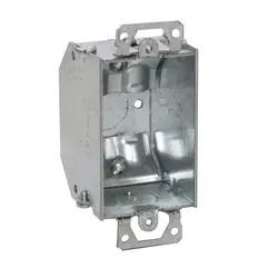 RACO 471 Switch Box, 1-Gang, 1-Outlet, 5-Knockout, 1/2 in Knockout, Steel, Gray, Galvanized