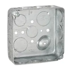 RACO 8192 Switch Box, 2-Gang, 16-Knockout, 1/2, 3/4 in Knockout, Steel, Galvanized, Screw Mounting