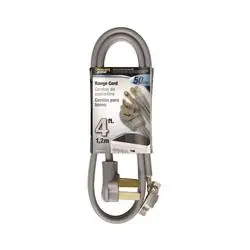 PowerZone ORR628104 Power Supply Range Cord, 6, 8 AWG Cable, 4 ft L, 50 A, 250 V, Gray Jacket