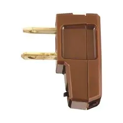 Eaton Wiring Devices BP2600-6B-L Electrical Plug, 2-Pole, 15 A, 125 V, NEMA 1-15, Brown
