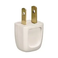 Eaton Wiring Devices BP2601-6W-SP Electrical Plug, 2-Pole, 10 A, 125 V, NEMA 1-15R, White