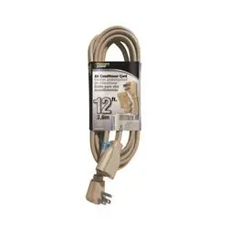 PowerZone OR681512 SPT3 Extension Cord, SPT-3, Vinyl, Beige, For Air conditioner and Appliances, 1, Sleeve