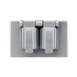 Eaton Cooper Wiring S1962 Cover, 4-9/16 in L, 2-7/8 in W, Rectangular, Thermoplastic, Gray