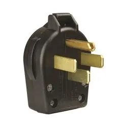 Eaton Wiring Devices S21-SP Electrical Plug, 3-Pole, 30/50 A, 125/250 V, NEMA 14-30P, 14-50P, Black