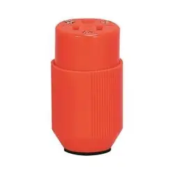Eaton Wiring Devices BP3487-4RN Electrical Connector, 2-Pole, 15 A, 125 V, NEMA 5-15R, Orange