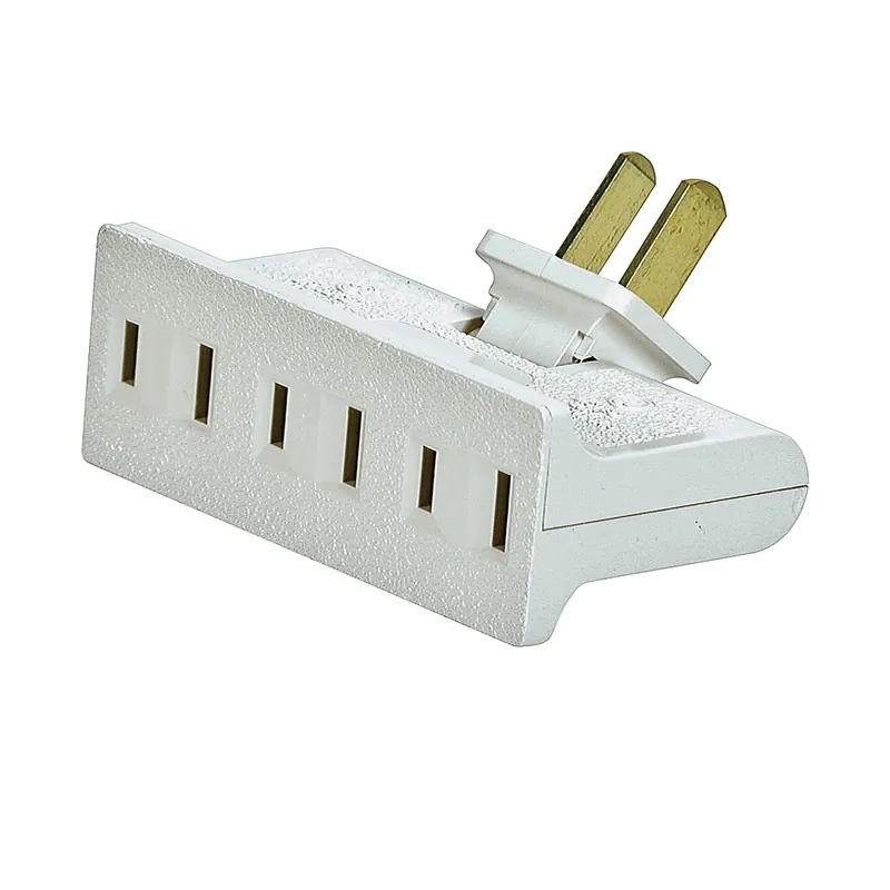 Eaton Wiring Devices BP1792W-SP Non-Grounded Swivel 3-Outlet Adapter - 2-Pole - 15A - 125V