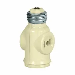 Eaton Wiring Devices 715V-BOX Socket Adapter, 660 W, 2-Outlet, Thermoplastic, Ivory