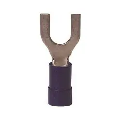 GB 20-114 Spade Terminal, 600 V, 16 to 14 AWG Wire, 8 to 10 Stud, Vinyl Insulation, Blue, 20/Clam