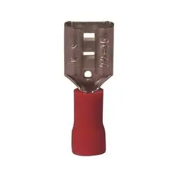 GB 20-141F Disconnect Terminal, 600 V, 22 to 16 AWG Wire, 1/4 in Stud, Vinyl Insulation, Red, 21/Clam