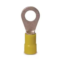 GB 20-106 Ring Terminal, 600 V, 12 to 10 AWG Wire, 8 to 10 Stud, Vinyl Insulation, Copper Contact, Yellow
