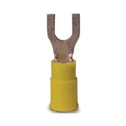 GB 10-116 Spade Terminal, 600 V, 12 to 10 AWG Wire, 8 to 10 Stud, Vinyl Insulation, Yellow, 50/Clam