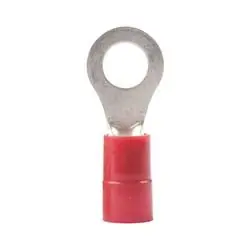 GB 20-102 Ring Terminal, 600 V, 22 to 18 AWG Wire, 8 to 10 Stud, Vinyl Insulation, Copper Contact, Red, 22/Clam