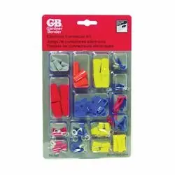 GB TK-100 Wire Connector Kit, Solderless, Assorted, For 22 to 10 AWG Wire, 100-Piece
