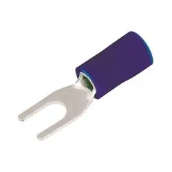 GB 20-113 Spade Terminal, 600 V, 16 to 14 AWG Wire, 4 to 6 Stud, Vinyl Insulation, Blue, 20/Clam
