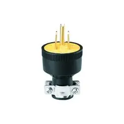 Eaton Wiring Devices 1709-BOX Electrical Plug, 2-Pole, 15 A, 125 V, NEMA 5-15, Black