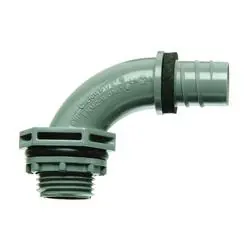 Carlon LN20DA-CTN Liquidtight Conduit Elbow, 90 deg Angle, Threaded, PVC, Gray