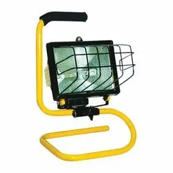 PowerZone ORHL500W03 Work Light, 120 V, 500 W, Halogen Lamp, Yellow
