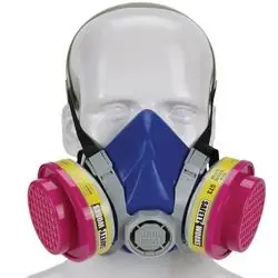 MSA SWX00320/817663 Half Mask Respirator, M Mask, P100 Filter Class, Blue