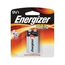 Energizer 522BP Alkaline Battery, 9 V Battery, 9 V Battery, Zinc, Manganese Dioxide