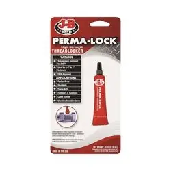 J-B WELD Perma-Lock 27106 Threadlocker, Liquid, Mild Organic, Slight, Red, 6 mL Package, Tube