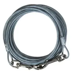 Aspenpet 3417030 Tie-Out Cable, Large, 30 ft L Belt/Cable, Steel