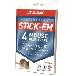 J.T. EATON STICK-EM 133N Glue Trap, 3-1/4 in W, 4-1/2 in H