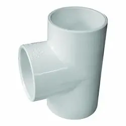 GENOVA 300 Series 31420 Pipe Tee, 2 in Run, Slip Run Connection, 2 in Branch, Slip Joint Branch Connection, White