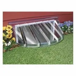 MACCOURT W4217-1 Window Well Cover, 17 in L, 42 in W, Plastic