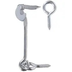 Hardware Essentials 851936 Gate Hook and Eye Latch, Zinc-Plated, 1, Carded