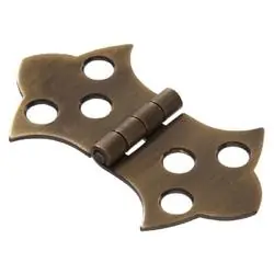 Hardware Essentials 851590 Decorative Hinge, Brass, Antique Brass, Flush Mounting