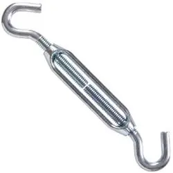 HILLMAN 321924 Turnbuckle, 215 lb Working Load, 3/8-16 Thread, Hook, Hook, Steel
