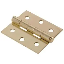 Hardware Essentials 852865 Storm and Screen Door Hinge, Steel, Satin Brass, 90 lb