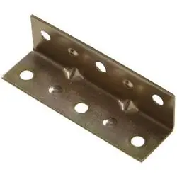 Hardware Essentials 853074 Inside Corner Brace, 1-1/2 in L, 3/4 in W, Steel, Yellow Dichromate/Zinc