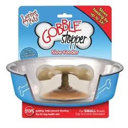 Loving Pets Gobble Stopper 7309 Slow Feeder Bowl Insert, 8 in Dia, S, Beige