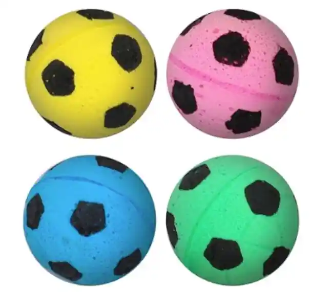 Spot Sponge Soccer Ball Cat Toy 4pk