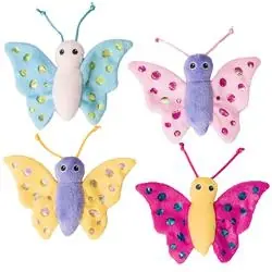 Spot 52077 Cat Toy with Catnip, Shimmer Glimmer Butterfly, Assorted