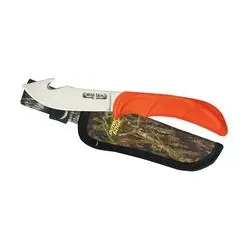 Outdoor Edge WILDSKIN WS-10C Knife, 4 in L Blade, Stainless Steel Blade, Non-Slip Grip Handle, Blaze Orange Handle
