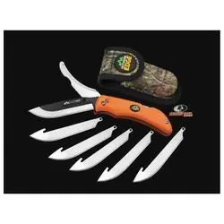 Outdoor Edge Razor RO-20C RazorPro Knife, 3-1/2, 3.1 in L Blade, Stainless Steel Blade, Thermoplastic Rubber Handle