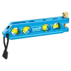 Empire 841.6 Billet Torpedo Level, 6 in L, 4 -Vial, Magnetic, Aluminum, Blue