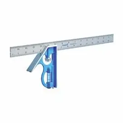 Empire True Blue E280 Combination Square, 16 in L Blade, SAE Graduation, Stainless Steel Blade